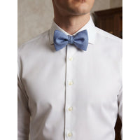 OroBow  Cornflower Blue Micro-Grid Bow Tie