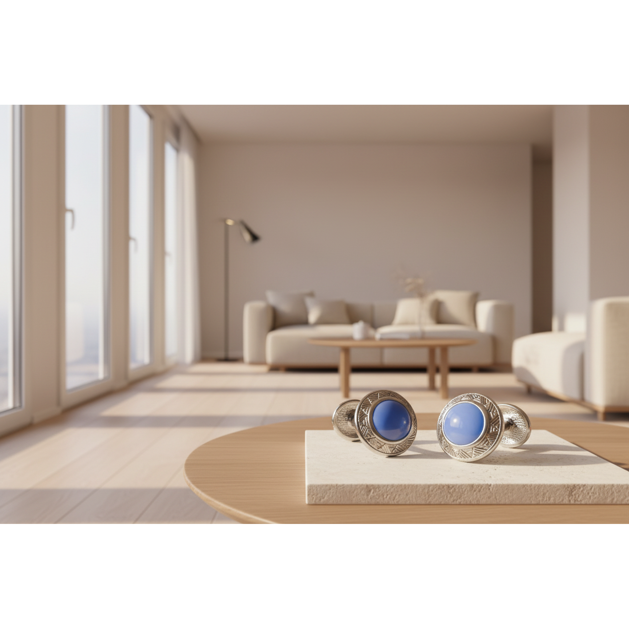 Vintage-Inspired Dual-Head Fiber Optic Cufflinks