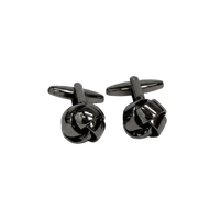 Silk Knot cufflinks in GunMetal