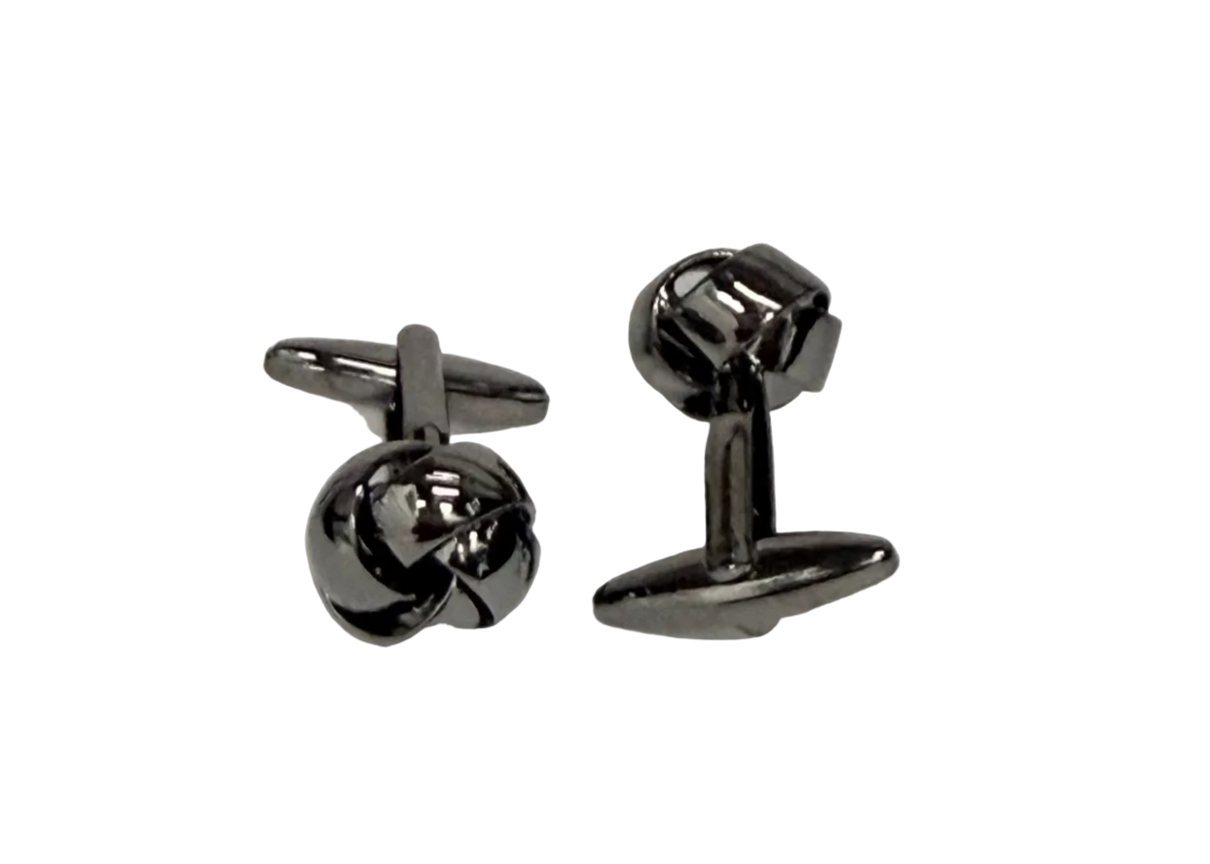 Silk Knot cufflinks in GunMetal