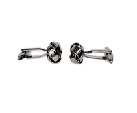 Silk Knot cufflinks in GunMetal