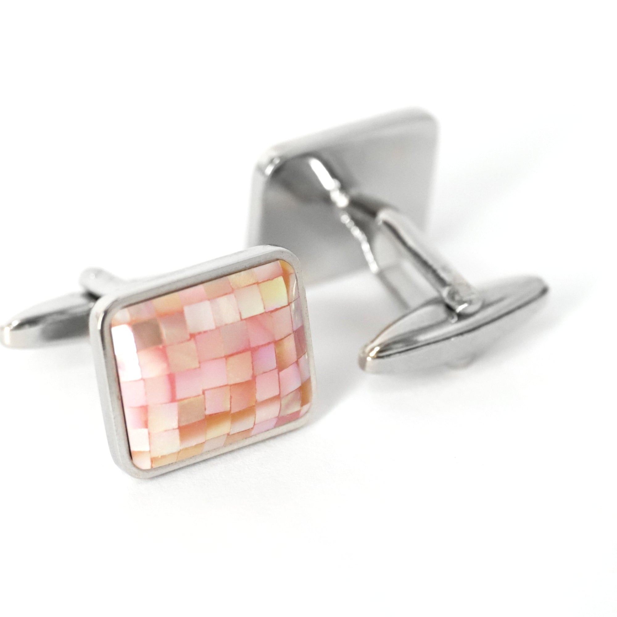 MarZthomson  Rectangle Cufflinks with Multi MOP Pink (Online Exclusive)