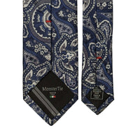 MonsterTie Navy White Big Paisley