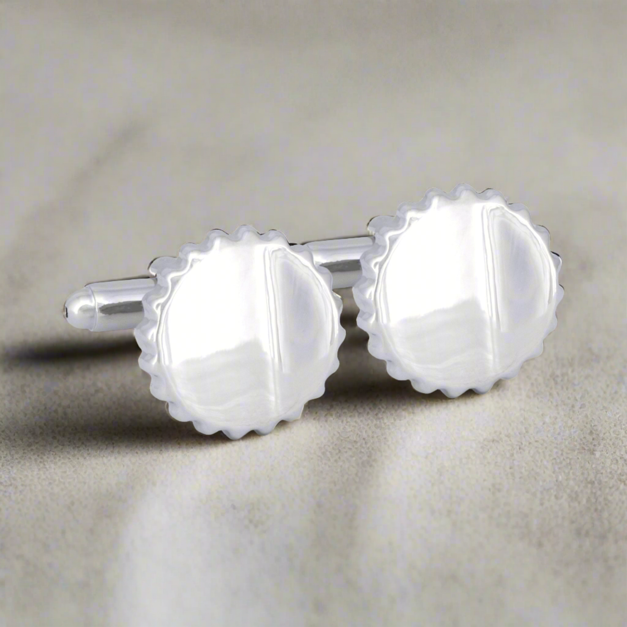 MarZthomson Bottle Cap Cufflinks in Silver  (Online Exclusive)