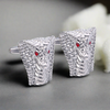 MarZthomson Cobra Cufflinks with Red Crystals  (Online Exclusive)