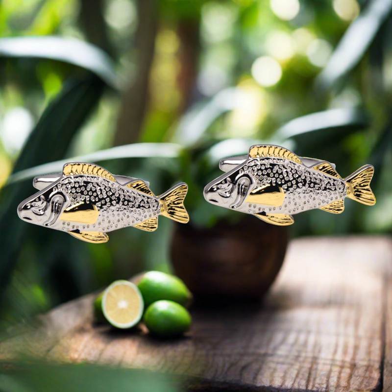 MarZthomsonFish Cufflinks with Gold Detail (Online Exclusive)