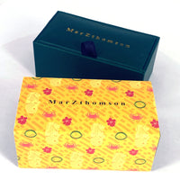 MarzthomsonRectangle Florist Design - Pink cufflinks