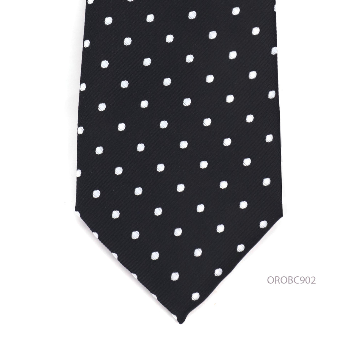 Black Necktie with White Dots