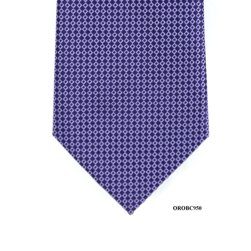 Small squared geometric necktie in Purple