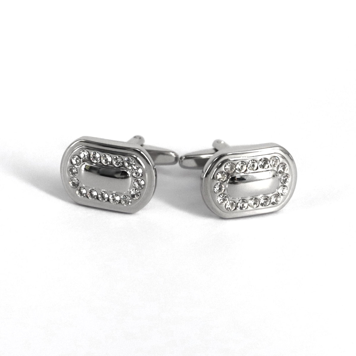 16 Clear Crystal Oval cufflinks (Online Exclusive)