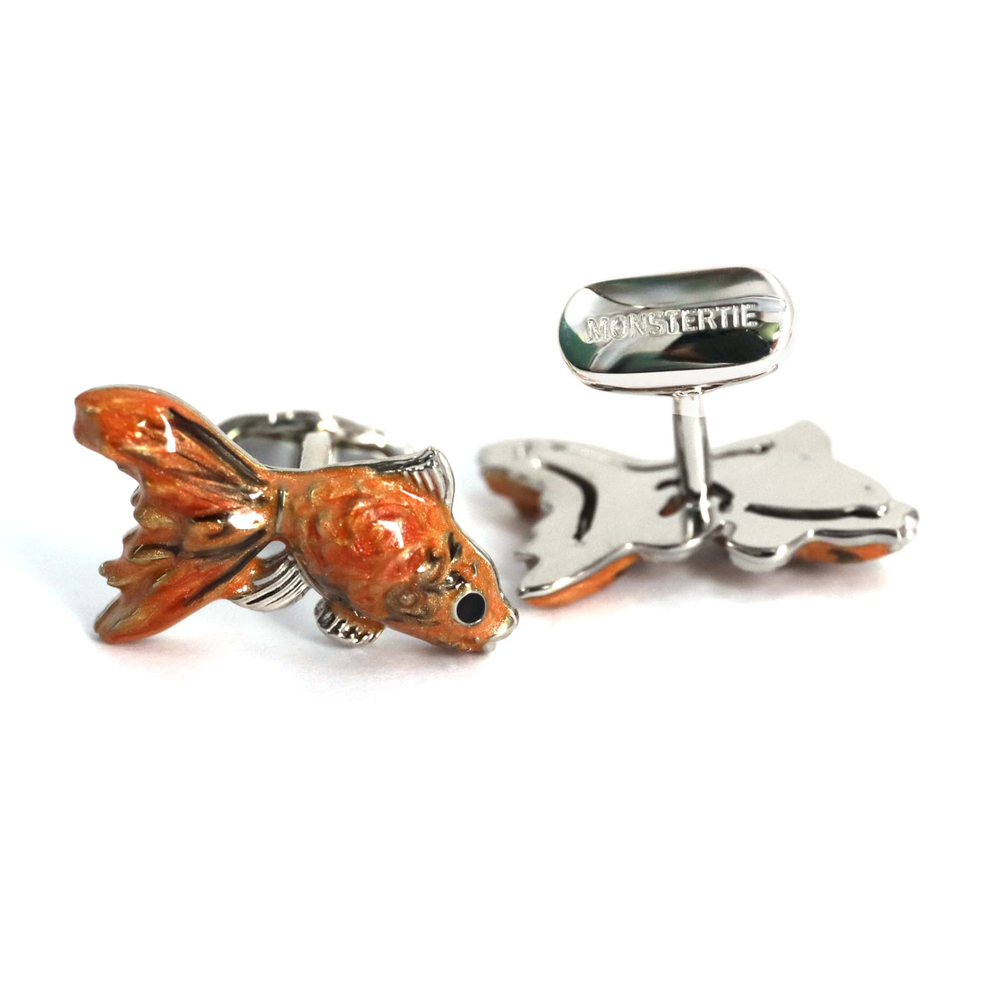 Goldfish  A Murano Glass Cufflink By MonsterTie