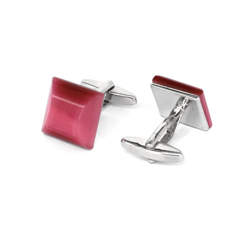 Fiber Glass Pink Square Cufflinks (Online Exclusive)