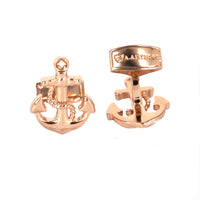 Nautical Anchor with Rose Gold Cufflinks Azthom