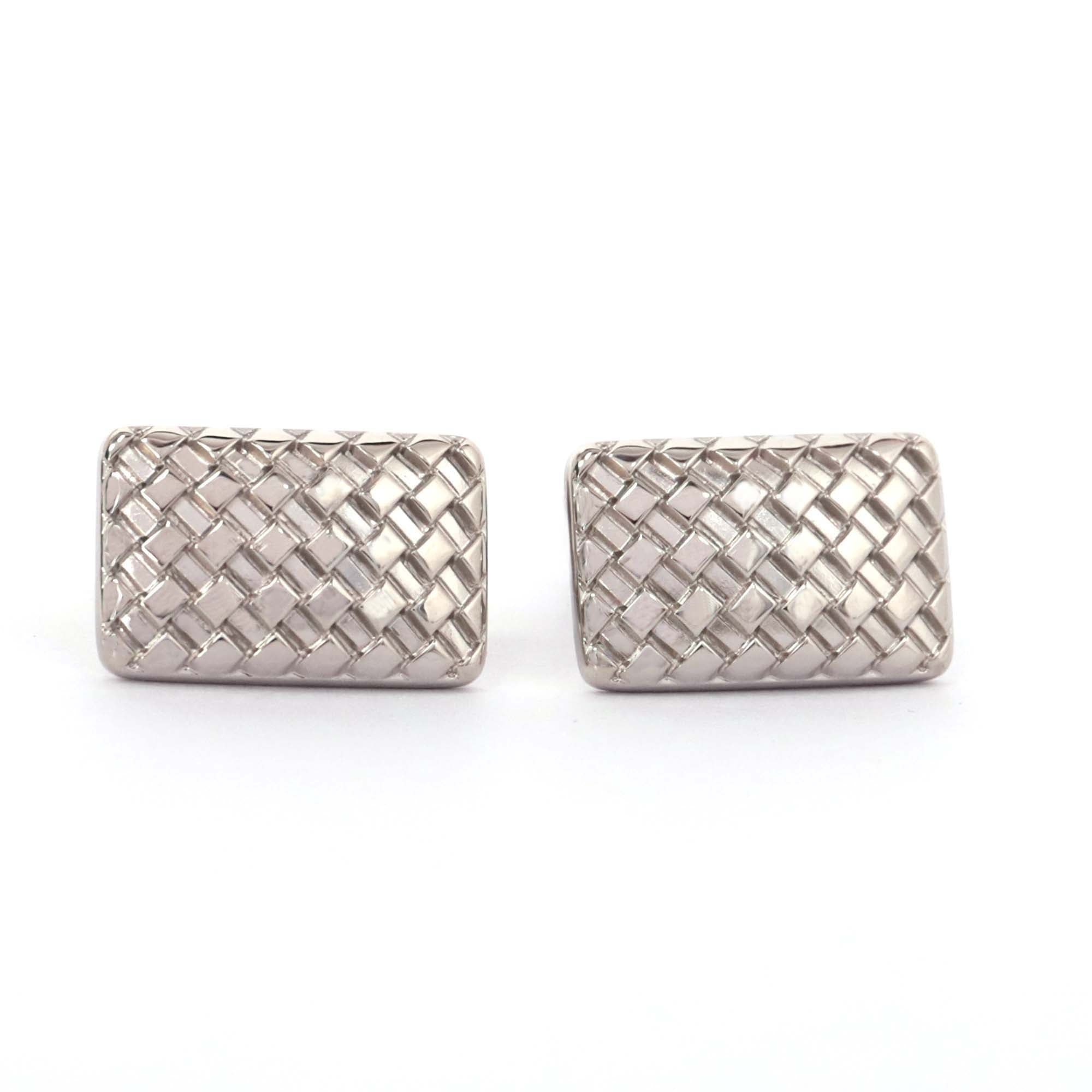 MonsterTie Recco Rectangle silver Cufflinks