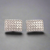 MonsterTie Recco Rectangle silver Cufflinks