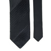 Stefano Cau Black Solid Tie Plissettate