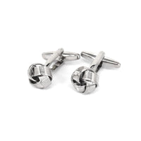 Silk Knot in Silver Cufflink - 6 wires