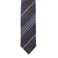 Stefano Cau STRIPE Brown Grey and Navy White