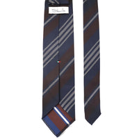 Stefano Cau STRIPE Brown Grey and Navy White