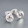 Wire Knot Silver Cufflinks