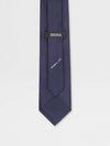 DARK BLUE NATURAL SILK TIE