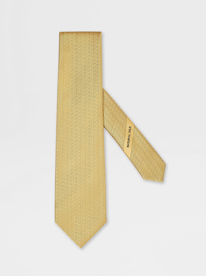 YELLOW SILK TIE