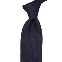 3D WEAVE OF DARK BLUE SILK ZEGNA TIE