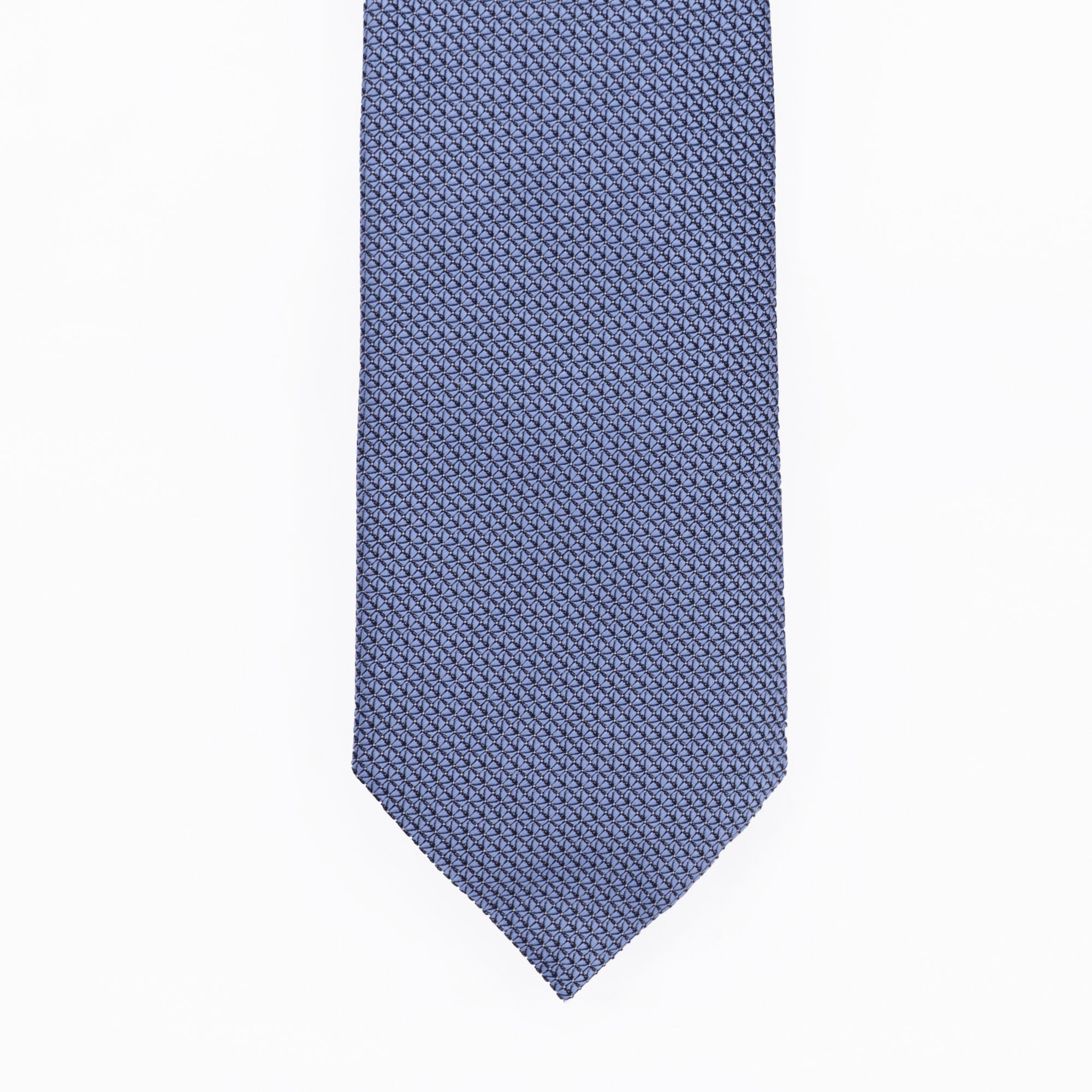 3D WEAVE OF LIGHT BLUE  DOT SILK ZEGNA TIE