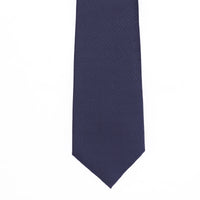 Zegna 5 fold DARK BLUE NATURAL SILK TIE (CINQUE PIEGHE)