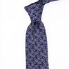 8cm Paisley Design Tie in Blue CINQUE PIEGHE (5 FOLDED )