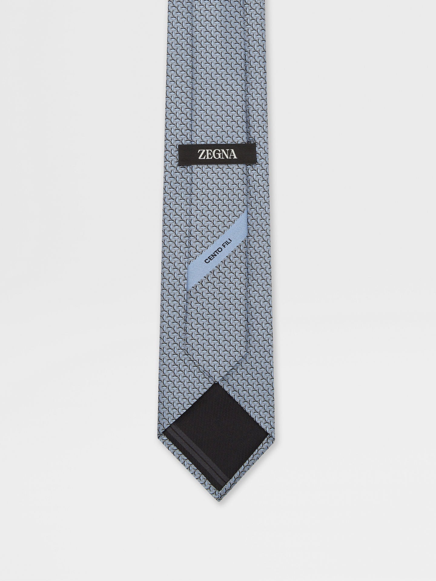 Zegna Light Blue CENTO FILI Silk Tie