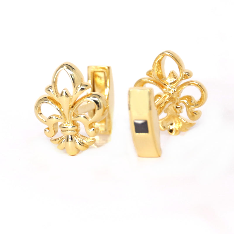 MarZthomson Fleur-de-lis Gold Cufflinks (Online Exclusive)
