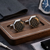 青铜色碳纤维袖扣 Marzthomson Cufflinks