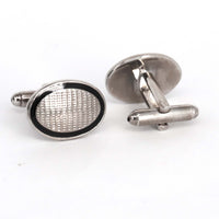 Oval Shape Cufflinks with stainless design