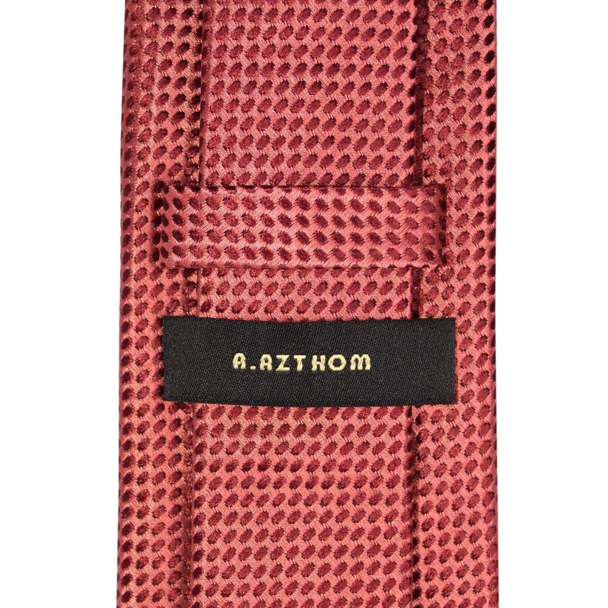 8cm Coral Silk Woven Tie with Red Dots Detail-Cufflinks.com.sg | Neckties.com.sg