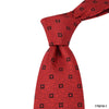 8cm Red Cross Motif Detail Woven Tie J-Cufflinks.com.sg | Neckties.com.sg