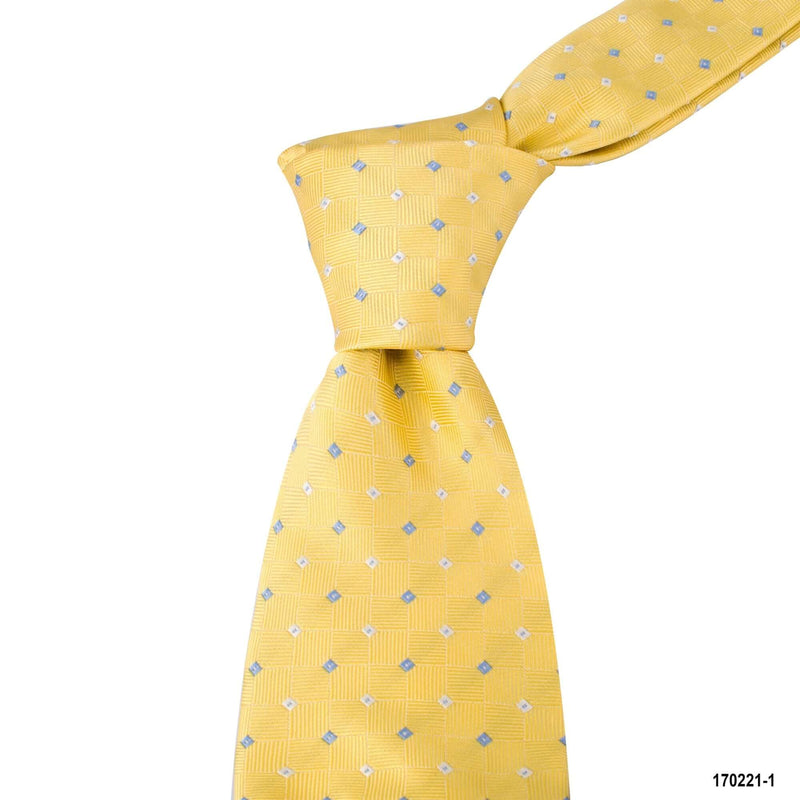 8cm Woven Texture with Specks Detail Tie in Yellow J-Cufflinks.com.sg | Neckties.com.sg