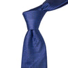 A.Azthom 8cm Cobalt Silk Woven Tie with Black Dots Detail-Neckties-A.Azthom-Cufflinks.com.sg