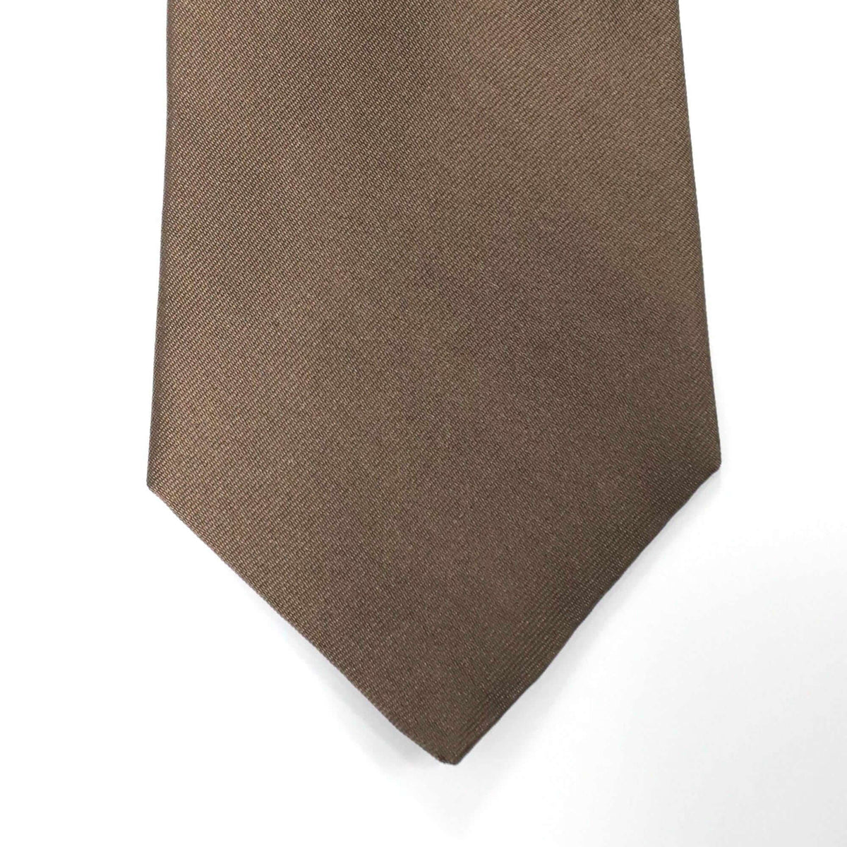 A.Azthom 8cm Solid Brown Silk Woven Tie-Cufflinks.com.sg | Neckties.com.sg
