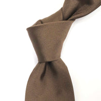 A.Azthom 8cm Solid Brown Silk Woven Tie-Cufflinks.com.sg | Neckties.com.sg