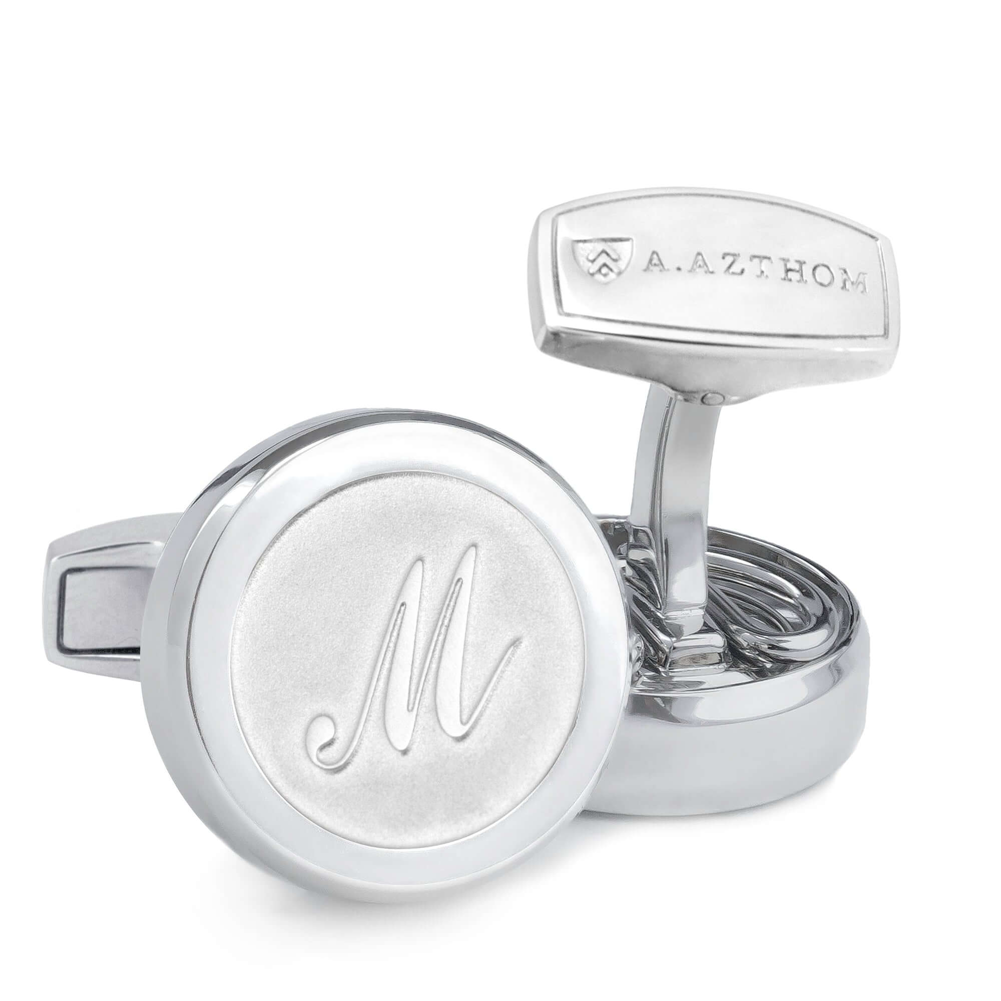 Button Cover Monogram Personalised Engraved Cufflinks