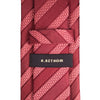 8cm Woven Coral Red Striped Necktie-Cufflinks.com.sg | Neckties.com.sg