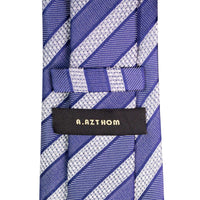8cm Woven Indigo with White Striped Necktie-Cufflinks.com.sg | Neckties.com.sg