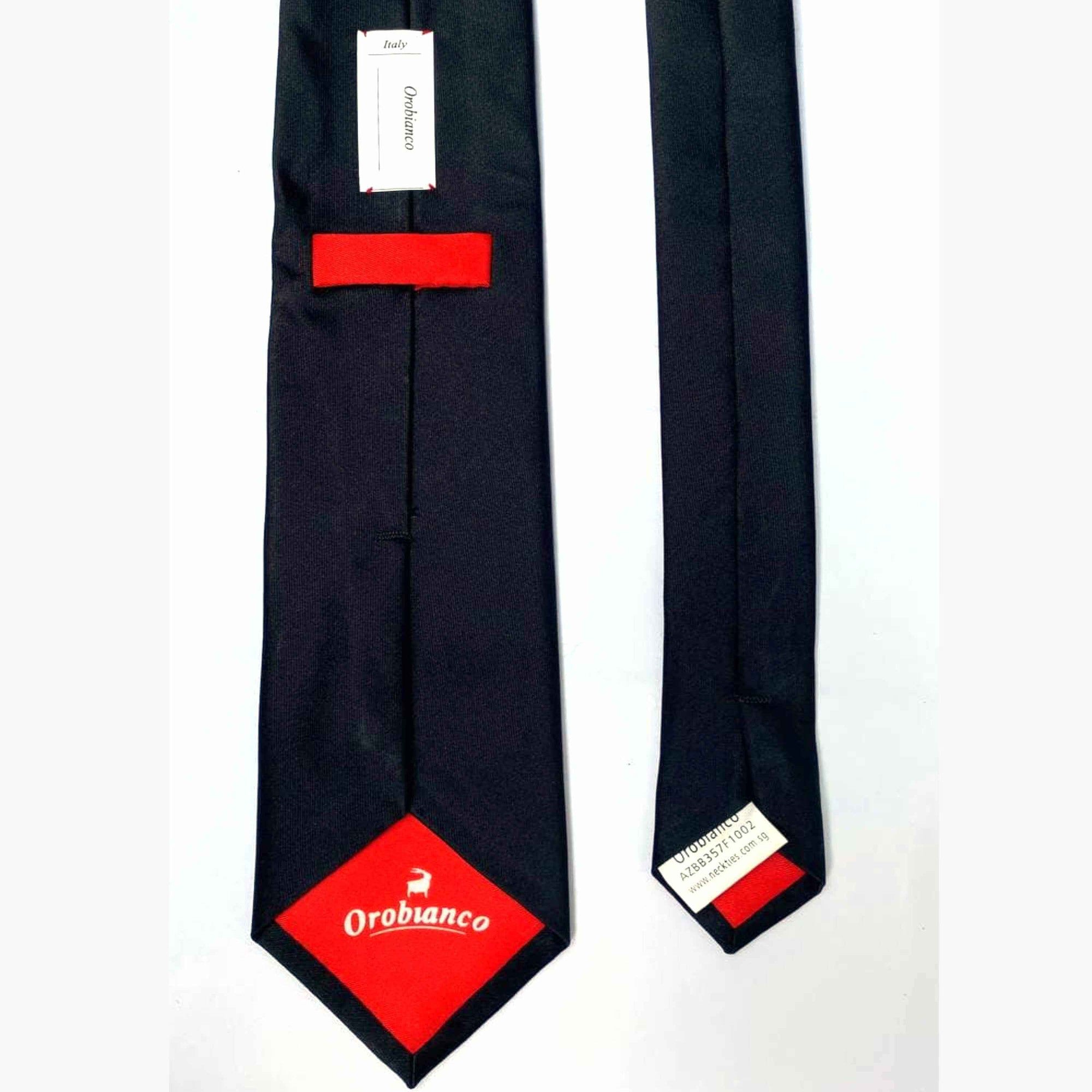 Black Orobianco Necktie-Orobianco L'unique-Cufflinks.com.sg