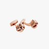 Cable Knot cufflinks in rose gold plated stainless steel-Cufflinks.com.sg