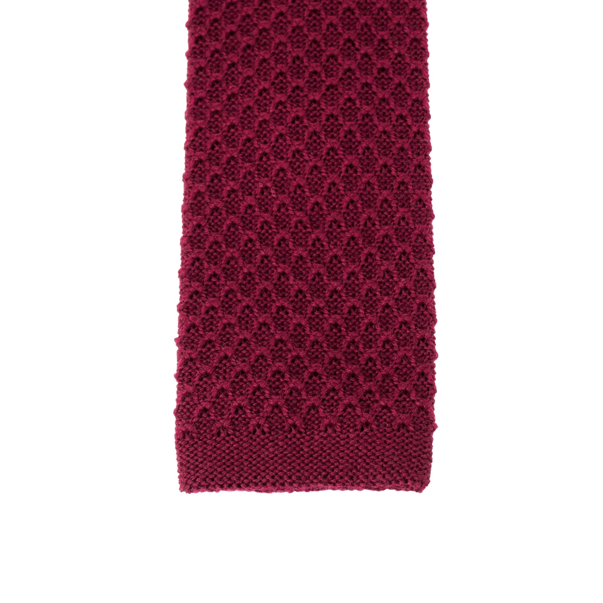 Church's Ruby Red 6cm Knitted Wool Tie-Cufflinks.com.sg | Neckties.com.sg
