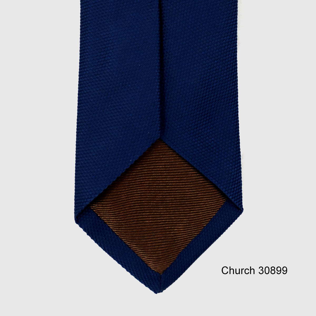 Church's woven Solid Yale blue ties-Neckties-Church's-Cufflinks.com.sg