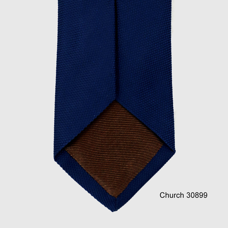 Church's woven Solid Yale blue ties-Neckties-Church's-Cufflinks.com.sg