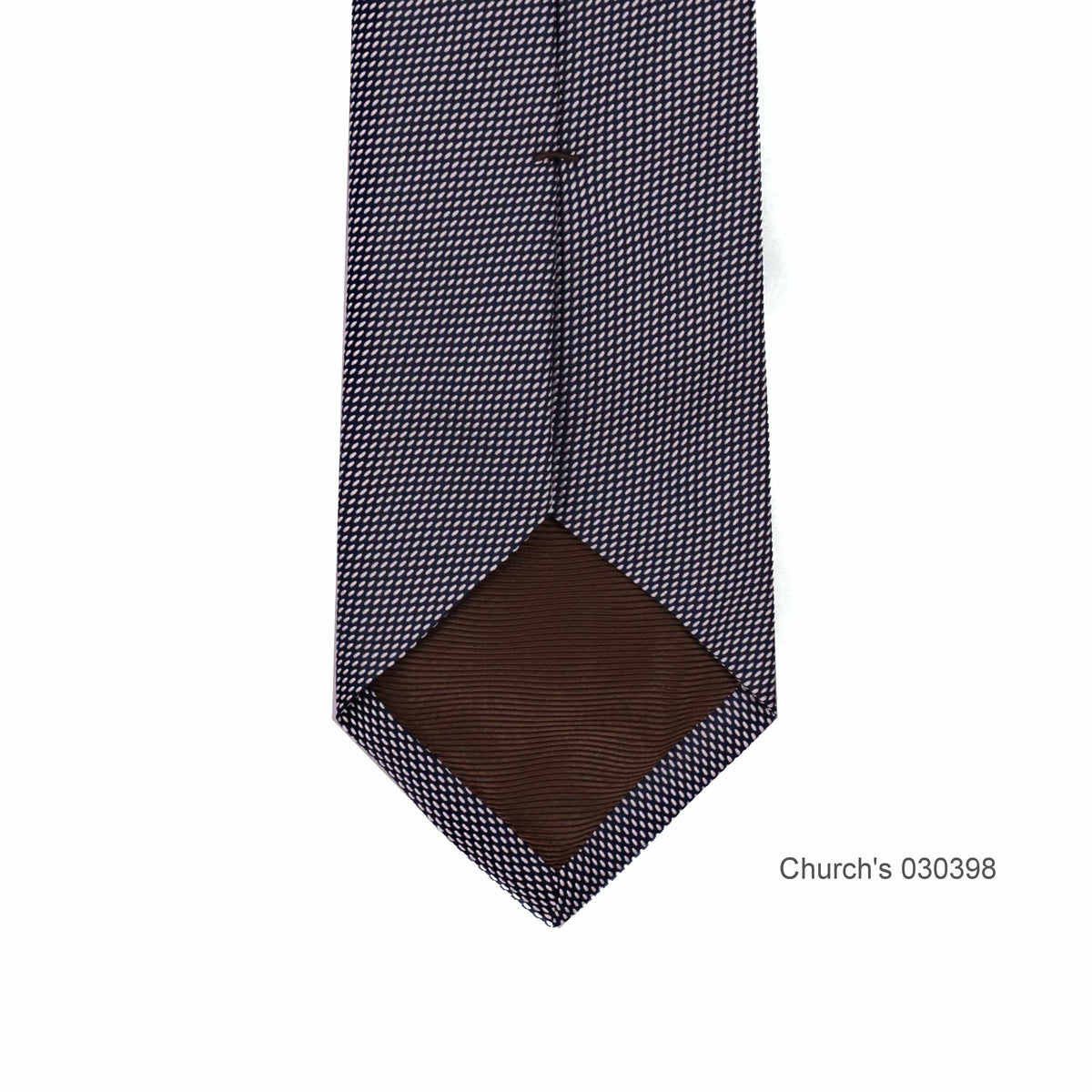 Church's woven white dot with Dark Blue background-Neckties-Church's-Cufflinks.com.sg