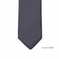 Church's woven white dot with Dark Blue background-Neckties-Church's-Cufflinks.com.sg